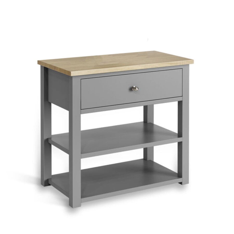 GRADE A2 - 840mm Grey Floorstanding Vanity Unit with Storage - Whitby