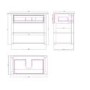 GRADE A2 - 840mm Grey Floorstanding Vanity Unit with Storage - Whitby