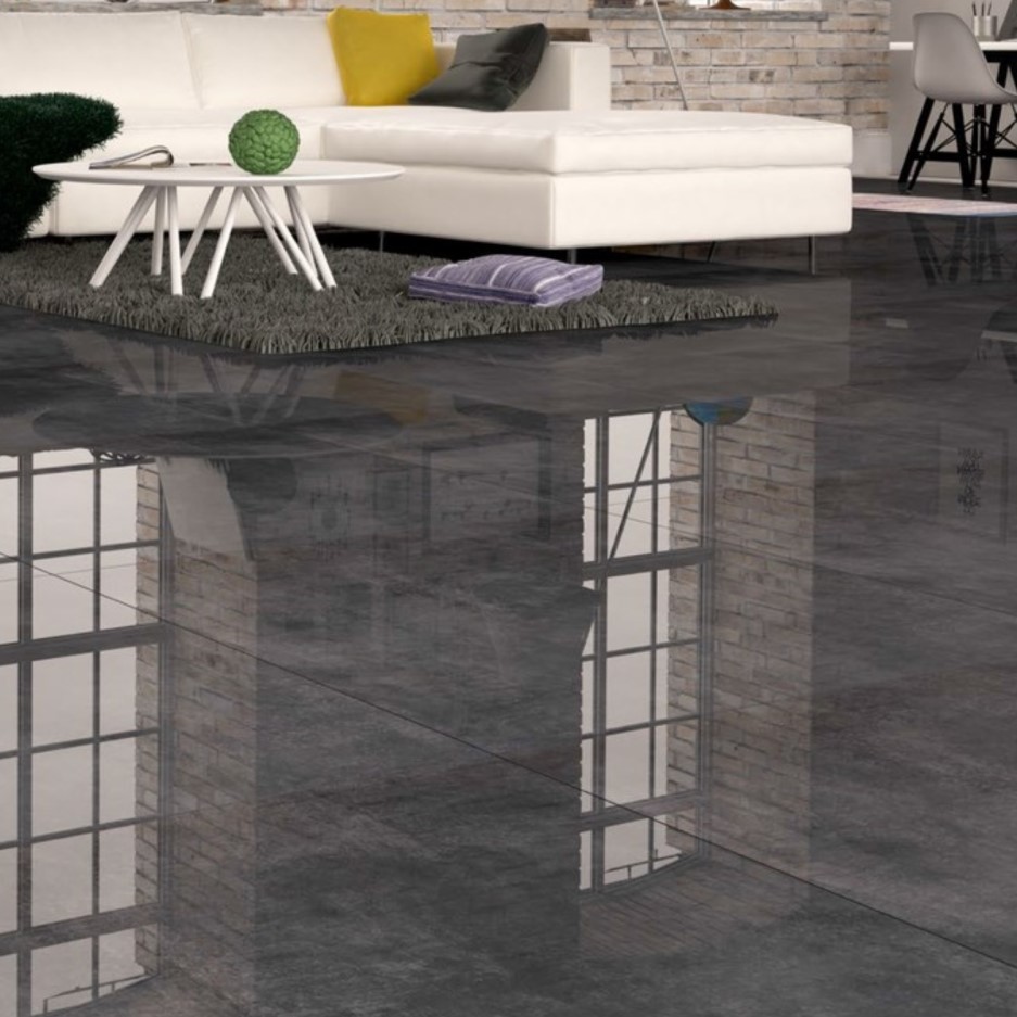 80cm x 80cm Ampla Graphite Floor/Wall Tile Better Bathrooms