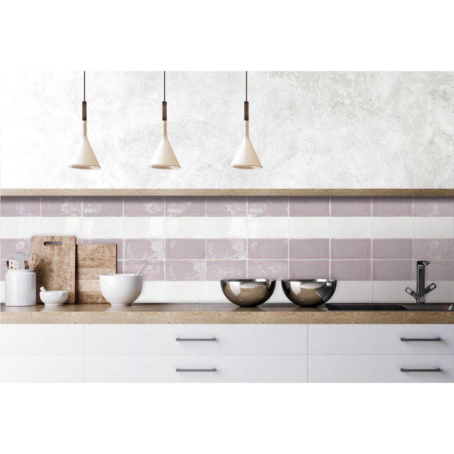 7.5cm x 15cm Artisan Lilac Wall Tile Better Bathrooms