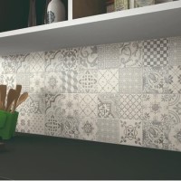 25.7cm x 51.5cm Paisley Beige Mosaic Wall Tile