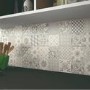 25.7cm x 51.5cm Paisley Gris Mosaic Wall Tile