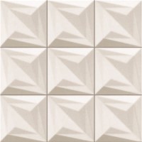 White 3D Effect Wall Tile 33 x 33cm - Aster
