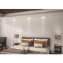 White 3D Effect Wall Tile 33 x 33cm - Aster