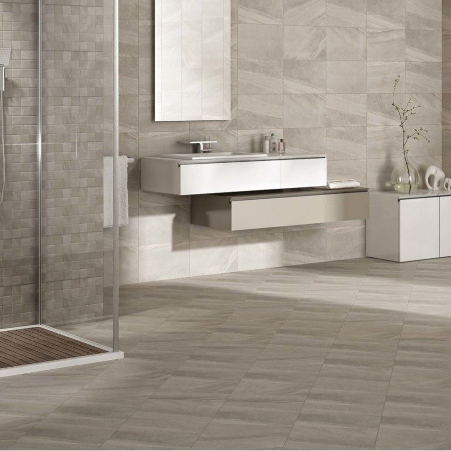 33cm x 33cm Zento Grey Floor Tile