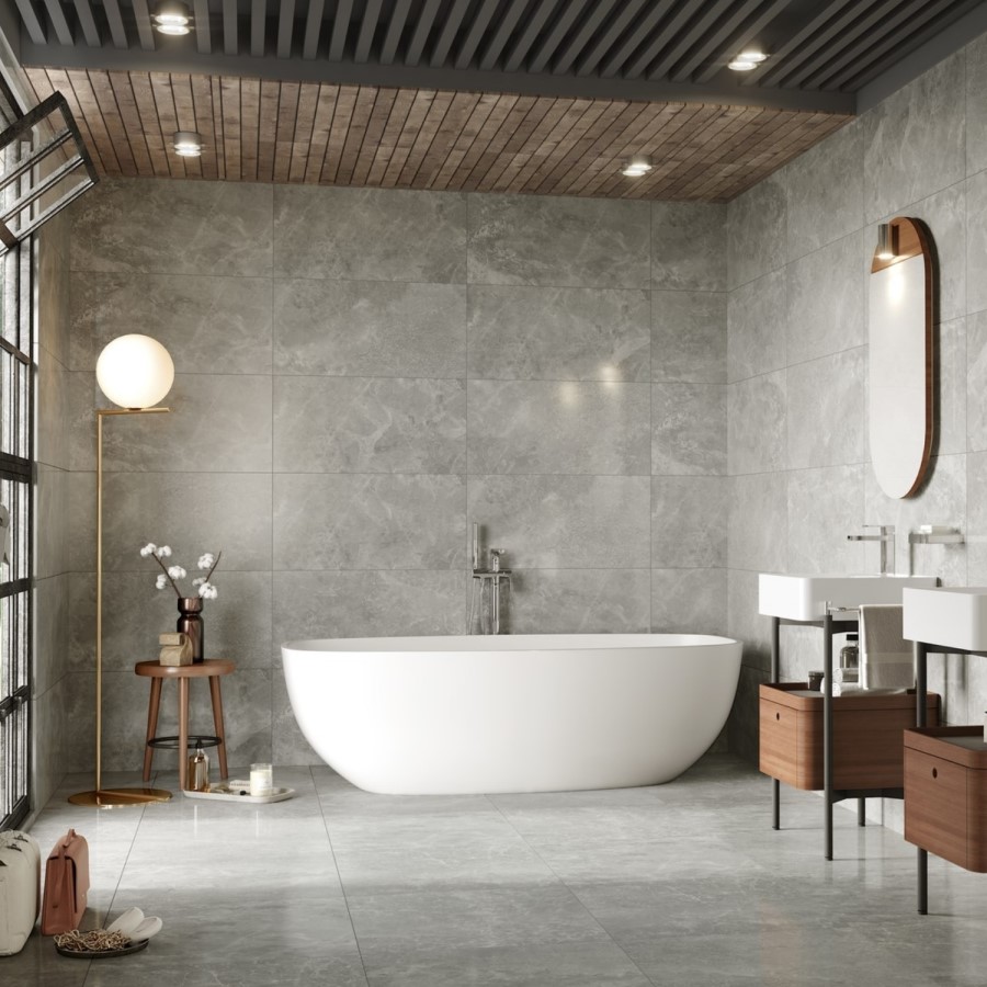 41cm x 81cm Trema Grey Wall Tile