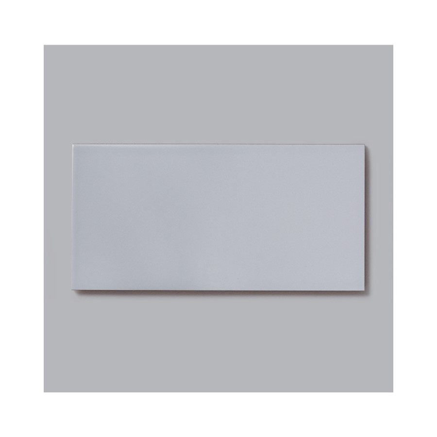 10cm x 20cm Metro Flat Grey Gloss Wall Tile