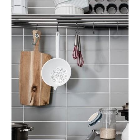 10cm x 20cm Metro Flat Grey Gloss Wall Tile