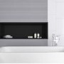 White Pinstripe Wall Tile 250 x 500mm - Laina