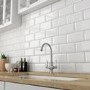 White Bevelled White Wall Tile 100 x 200mm - Metro
