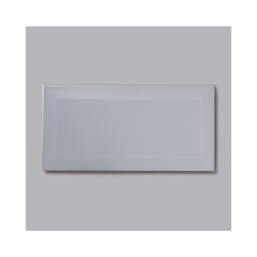 Grey Bevelled Wall Tile 100 x 200mm - Metro