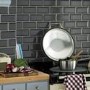 Black Bevelled Wall Tile 100mm x 200mm - Metro