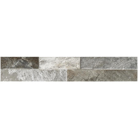 Grey Multi Split Face Wall Tile 80 x 442.5mm - Bata