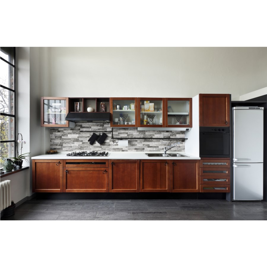 Grey Multi Split Face Wall Tile 80 x 442.5mm - Bata