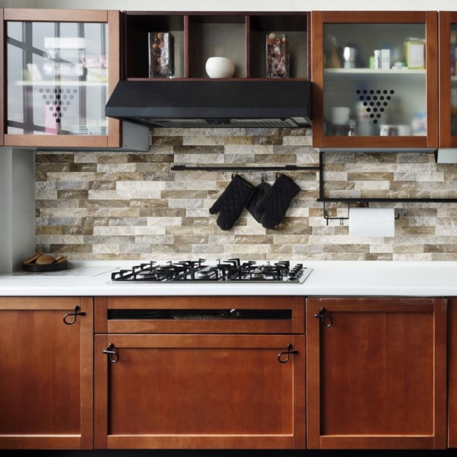 8cm x 44.25cm Bata Brown Wall Tile
