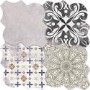 Multi Colour Patterned Floor/Wall Tile 45 x 45cm - Nerja