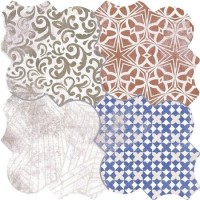 Multi Colour Patterned Floor/Wall Tile 45 x 45cm - Nerja