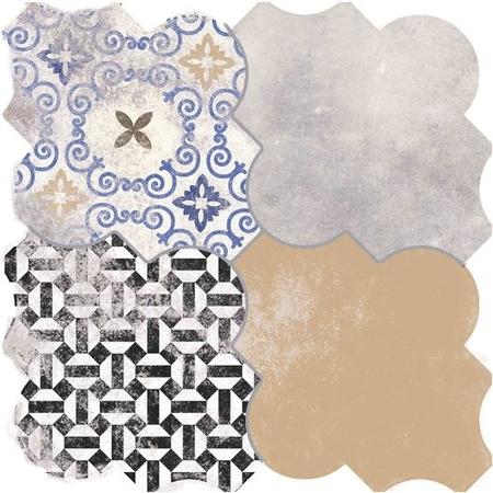 Multi Colour Patterned Floor/Wall Tile 45 x 45cm - Nerja