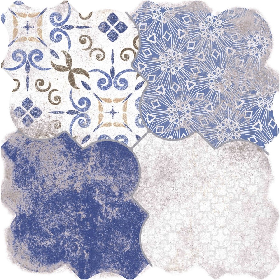 Multi Colour Patterned Floor/Wall Tile 45 x 45cm - Nerja