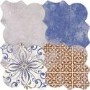 Multi Colour Patterned Floor/Wall Tile 45 x 45cm - Nerja