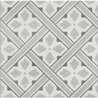 Grey Patterned Floor Tile 33 x 33cm - Belgravia