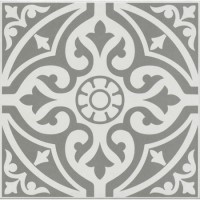 Grey Patterned Floor Tile 330 x 330mm - Mayfair