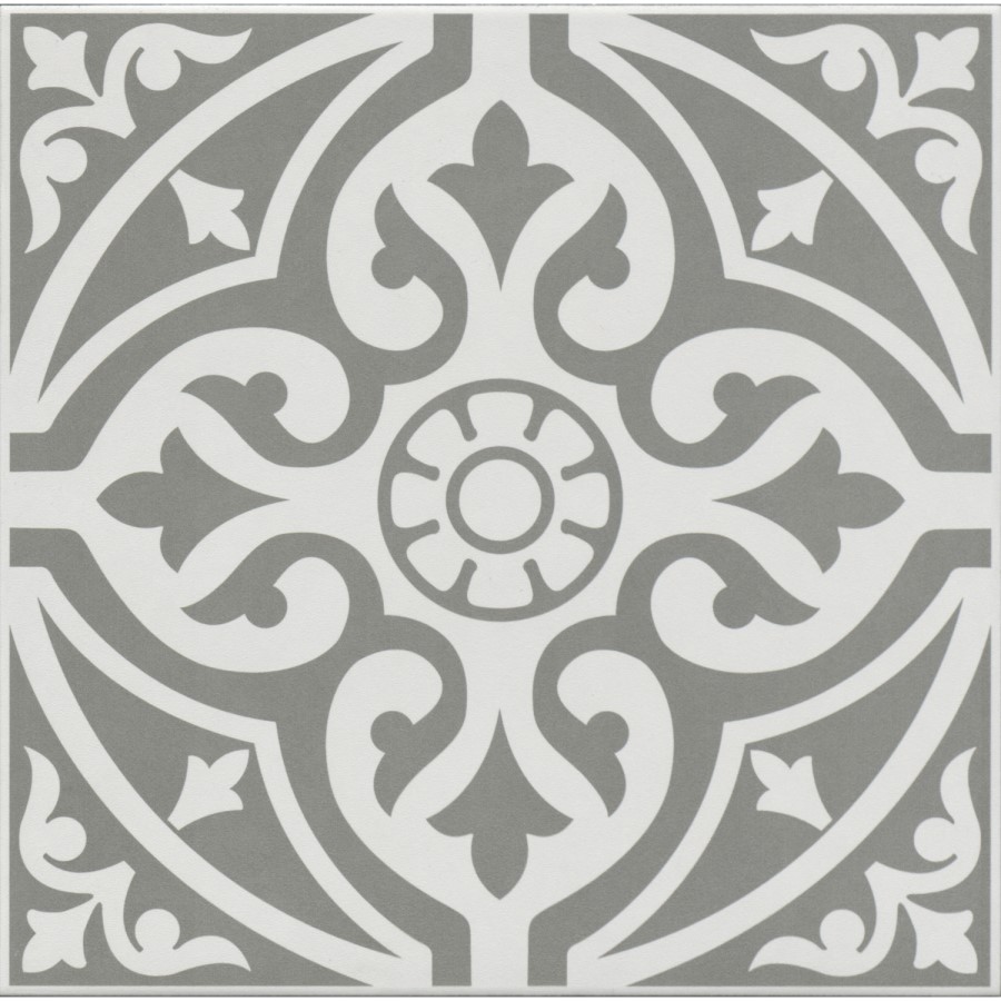 Grey Patterned Floor Tile 330 x 330mm - Mayfair