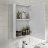 White Mirrored Wall Bathroom Cabinet 400 x 650mm - Ashford