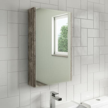 400mm Wall Hung Mirrored Bathroom Cabinet Grey Wood Ashford Better Bathrooms - Wall Mounted Mirrored Bathroom Cabinets 400mm Wall Hung Mirrored Bathroom Cabinet Grey Wood Ashford Better Bathrooms - Wall Mounted Mirrored Bathroom Cabinets