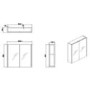 GRADE A1 - Ashford 600mm Mirrored Cabinets - White Gloss