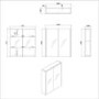 Wood Effect Mirrored Wall Bathroom Cabinet 600 x 650mm - Ashford