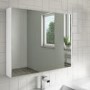 GRADE A1 - 800mm Wall Hung Mirrored Cabinet White Gloss - Ashford