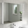 GRADE A1 - White Mirrored Wall Bathroom Cabinet 800 x 650mm - Ashford