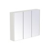 3 Door White Mirrored Bathroom Cabinet 800 x 650mm - Ashford