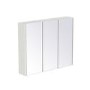 GRADE A1 - White Mirrored Wall Bathroom Cabinet 800 x 650mm - Ashford