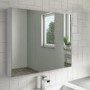 3 Door Grey Mirrored Bathroom Cabinet 800 x 650mm - Ashford