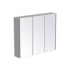 3 Door Grey Mirrored Bathroom Cabinet 800 x 650mm - Ashford