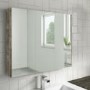 Wood Effect 3 Door Mirrored Bathroom Cabinet 800 x 650mm - Ashford