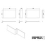 GRADE A1 - Ashford L Shape Bath Front Panel - White Gloss