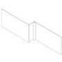 Ashford Wooden L Shape Bath Front Panel - White Gloss