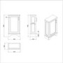 Green Freestanding Storage Unit 450mm - Camden