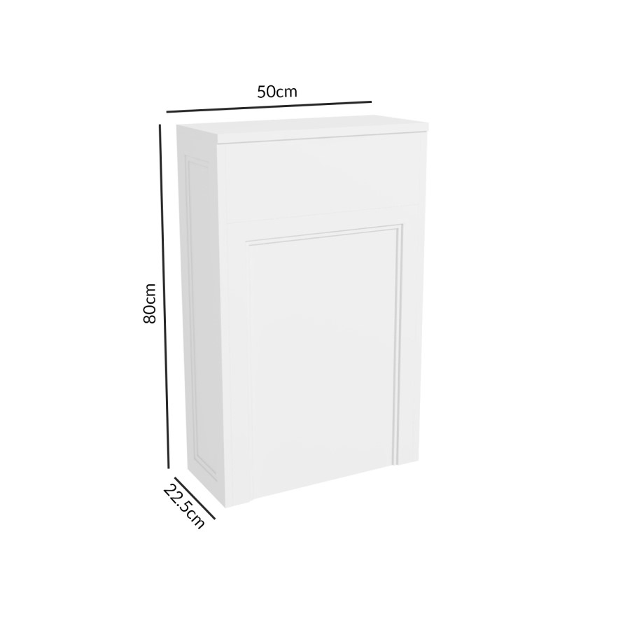 GRADE A1 - Camden Matt White 500mm WC Unit