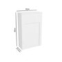 GRADE A1 - Camden Matt White 500mm WC Unit