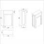500mm Green Back to Wall Toilet Unit Only - Camden
