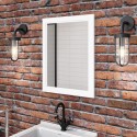 BeBa_25808 Rectangular White Bathroom Mirror 550 x 700mm - Camden