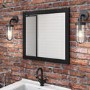 GRADE A2 - Camden Matt Black Bathroom Mirror - 750 x 700mm
