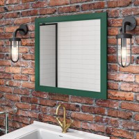Rectangular Green Bathroom Mirror 750 x 700mm - Camden Rectangular Green Bathroom Mirror 750 x 700mm - Camden