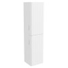 Double Door White Wall Mounted Tall Bathroom Cabinet 350mm x 1400mm - Empire