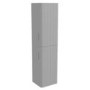 Double Door Grey Wall Mounted Tall Bathroom Cabinet 350 x 1400mm - Empire