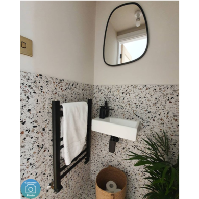 Cloakroom Matt Wall Hung Basin Right Hand 405mm - Detroit